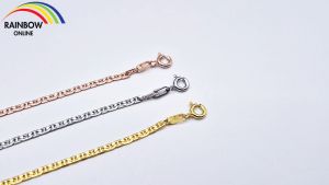 RainbowSilver ฟรี กล่องกำมะหยี่ สร้อยลายกุชชี่ เงินแท้92.5% งานไทย มีให้เลือก3สี ชุบโรเดี่ยม ชุบทอง ชุบโรสโกล มินิมอล ร้านคนไทย งานสวยมาก ถ่ายงานจริงทุกชิ้น #2