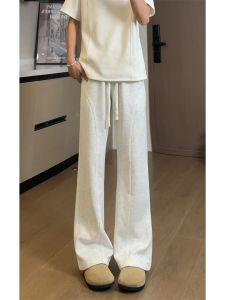 American Style Straight Leg Casual Pants Mens Loose Long Leg Effect White Grey Autumn Teenager Feeling Wear Comfortable