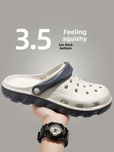 Mens Summer Outdoor Wear 2024 New Beach Sports Slippers Anti-slip EVA Clog Shoes Male Model Summer Season Casual Style
