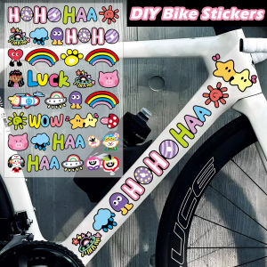 Funny Graffiti DIY Bike E-Bike Frame Reflective Stickers Set Bicycle Body Road MTB Bikes Tube Vinyl Decor Decals Accessories