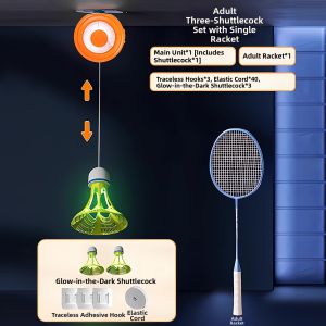 JINGJIE | Self-Rebounding Badminton Trainer For Indoor Use