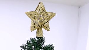 Christmas Tree Topper Star Led Light Glitter Star Tree Topper Adjustable Rotating Magic Projector Christmas Decorations for Home