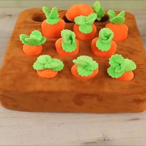 Pet Interactive Carrot Patch Toy Plush Dog Snuffle Mat