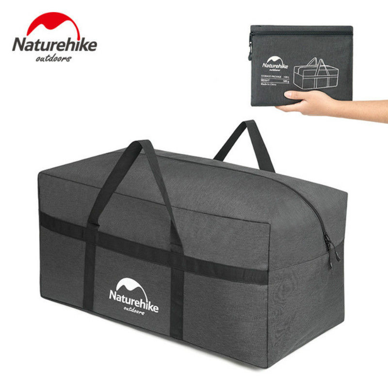 Naturehike 45L 100L Upgrade Folding Large Capacity Bag Duffel Bag Portable Travel Camping Storage Bag Outdoor Ultralight Durable