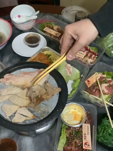 ที่คีบอาหารบาร์บีคิวที่คีบบาร์บีคิวทำจากสแตนเลสอุปกรณ์ครัวทำอาหารกลางแจ้งอุปกรณ์ย่างแบบไม่ติดที่คีบสเต็ก