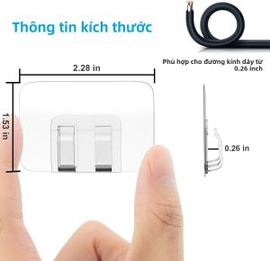 100 Móc Đèn Dây Ngoài Trời Siêu Bền Với Chất Kết Dính Chống Thấm Nước Để Treo Đèn Giáng Sinh Kẹp Dây Đa Năng