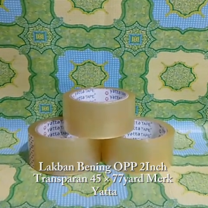 Lakban Bening OPP 2 2In 2Inch Transparant 45 x 77yard Merk YATTA