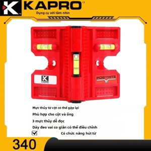 KAPRO 340 Mini Foldable Column Level Thước Đo Tinh Thể Nhỏ Để Lắp Đặt Đường Ống Công Cụ Đo Lường Chính Xác 15mm