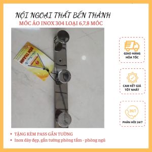 Máng khăn - móc treo áo loại 678 móc inox 304 dày dặn gắn tường nhà tắm decor phòng ngủ TP6240 tặng kèm pass