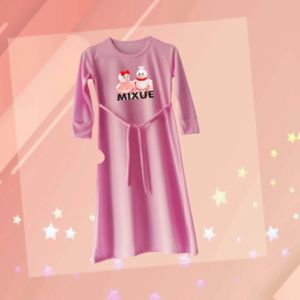 Gamis Cantik anak perempuan panjang usia 2-9 tahun Mixue Bone bahan Babyterry