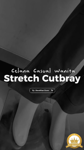 Celana Panjang Cutbray Wanita Stretch Pinggang Karet Belakang Bahan Melar Lentur Clana Cutbrai Chinos Chino Legging Street Polos Anak Dewasa Cewek Perempuan Wide Leg Full Length - Lazada