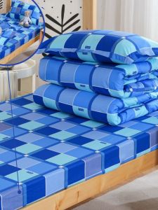 School Single Bed Three-Piece Bedding Set Dormitory Top And Bottom Bunk Bed Cover Pure Cotton Thickened Material Anti-Dust Mite