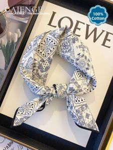 CAIENGE | Cotton Retro Neck Scarf with Walnut Flower Pattern