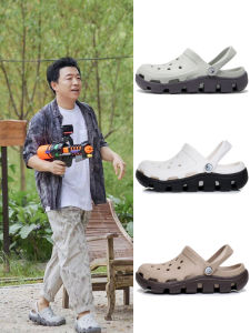 Closed Toe Thick Sole Outdoor Wear Hole Shoes Trendy Non-Slip Soft Bottom Beach Shoes Breathable Casual Driving Sandals for Men