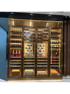 High-end Constant Temperature Wine Cabinet Stainless Steel Glass Metal