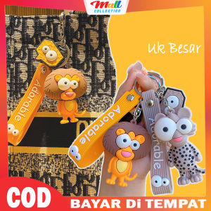 MALL Gantungan Kunci Motif Hewan Lucu Besar Keychain Kunci Motor Tas Mobil Rumah Animal Aesthetic KEY13