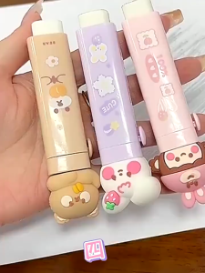 1pcs Creative Push-pull Cartoon Cute Eraser Can Replace The Core Telescopic Student Pencil Eraser Childrens School Supplies Gifts