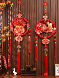 CHUDUO | Chinese New Year Door Decorations Fuzi Knot Carp Pattern