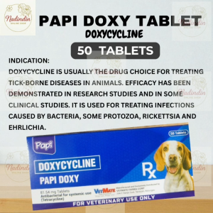 Papi Doxy 81.54 mg Tablet Doxycycline Antibacterial (For Animal Use Only)