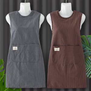 Fashionable Cotton Apron Kitchen Use Womens Shoulder Style High Aesthetic Value Can Be Worn outside Work Uniform for Cooking