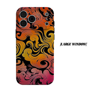 Fiery Cloud Swirl Phone Case for iPhone 18 17 16 15 14 13 12 11 Air Pro Max Plus Double-layer Cover