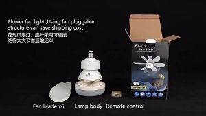 Smart 3-in-1 Ceiling Fan with Remote Control Lighting Lamp E27 Converter Base 85-265V Lighting Base for Bedroom and Living Room