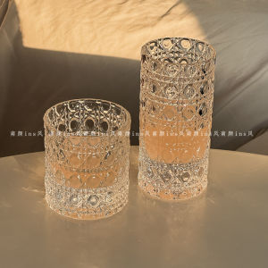 แก้วคริสตัลประดับเพชรสไตล์เรโทรสำหรับกาแฟ แอลกอฮอล์ น้ำผลไม้ ดื่มน้ำ มีกลิ่นหอมที่ไม่ซ้ำใครและมีความรู้สึกหรูหรา