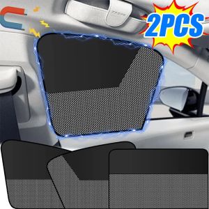 Pphha】ที่ปิดม่านบังแดดหน้าต่างด้านรถยนต์2ชิ้นผ้าม่านสำหรับความเป็นส่วนตัวแม่เหล็กกันแสงสะท้อนกันแสงยูวีบังแดดสำหรับหน้าต่างหน้า/หลัง