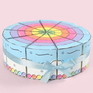 Creative Paper Gift Box round Shape Festive Candy Box Snacks Wedding Supplies Handheld Rope Childrens Favor Box Small  Style