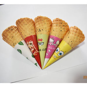 Commercial Use Crispy Ice Cream Cone Hot Milk Treasure Ice Cream Roll Crisp Shell Egg Roll Snack from Shandong Province