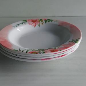 จานเมลามีนจานลึก9นิ้วลายสวย4ลาย Pandaจานเมลามีนเนื้อหนาลายสวยขนาด9นิ้ว