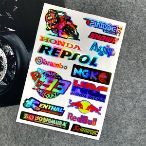 1 Bộ Miếng Dán Tài Trợ Laser PVC Monster Energy Red Bull 93 Ant Yoshimura GoPro Element Nhãn Dán Trang Trí Cho HONDA