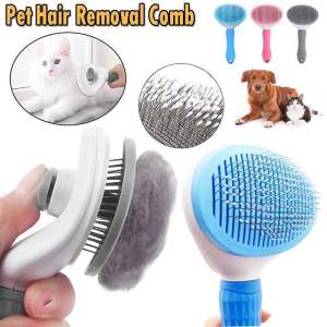 Cat Hair Removal Comb Dog Brush Pet Comb For Dog Cat Shedding Mats Automatic Hair Brush Trimmer