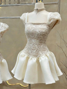 Korean Style Sweet and Spicy Embroidered Slimming Dress