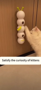 SKISOPGO Interactive Cat Toy Intelligent Motion Activated Wack Worm Post Toy with Tail Automatic Emerging Toy