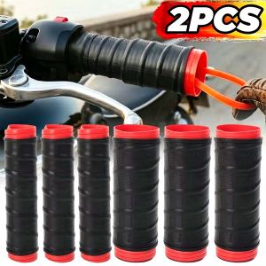 2Pcs Universal Self Shrinking Non-Slip Motorcycle Grip Cover Sleeve Protector Cover Motorcycle Silicone Handlebar Cover