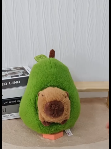 gấᴜ Bông Capybara trong Quả Bơ heo nhím trong quả táo đồ chơi nhồi bông Hàng QC lông mịn cao cấp