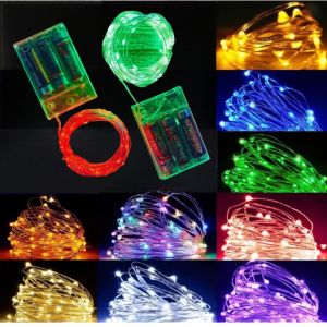 1M 2M 5M 10M 20M Copper Wire LED Battery Box String Lights Holiday Lighting Fairy Lights For Christmas Wedding Party Decoration
