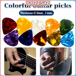 Onisa Guitar Pick Colorful Picks For Bass Electric & Acoustic Guitars 0.5mm 1mm