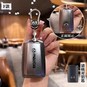 Retro Metallic Texture Gray New Style Car Key Fob Case Cover Shell Soft TPU Protector Keyless Accessories For Mazda 3 Alexa CX30 CX-30 CX3 CX-3 CX5 CX-5 CX8 CX-8 CX9 CX-9