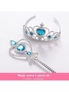 JIUDUOLAN | Elsa Princess Crown Magic Wand Set