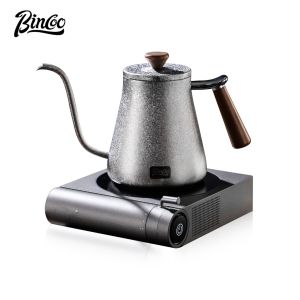 BINCOO Titanium Hand Brewing Coffee Pot with Electric Ceramic Stove Long Spout Narrow Mouth Coffee Pot Home Pour-Over Coffee Set