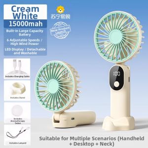 Portable Handheld Folding Mini USB Fan High Speed Cooling Desktop Office Outdoor Neck Hanging Fan Small Size Dormitory Tabletop Fan