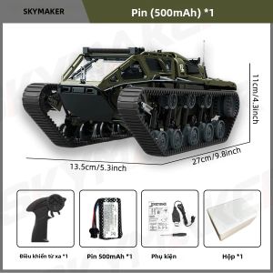 Xe Tăng Điều Khiển Từ Xa JJRC C8812 Xe Địa Hình Drift Tốc Độ Cao Đồ Chơi Bánh Xích Kim Loại & Nhựa Dành Cho Độ Tuổi 14+