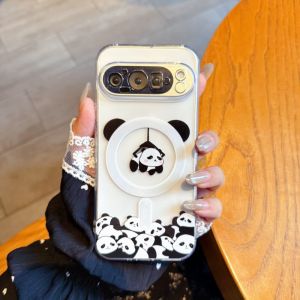 เคสโทรศัพท์แบบใส MagSafe สำหรับ Google Pixel 10 pro XL รุ่นใหม่ พร้อมขาตั้ง ดูดซับแม่เหล็ก ป้องกันการตกหล่น