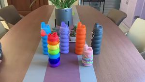 OXO Creative Edible Silicon Folding Bottle 500ml Outdoor Sports Bottle High Temperature Resistant Portable Silicone Bottle