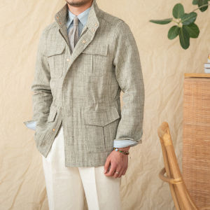 Stand Collar Waist-Cinching M65 Jacket