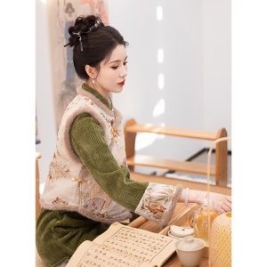 New Chinese Style Cheongsam Shawl Autumn Winter Outerwear Versatile Warm Daily Matched Jacket Small Coat Warmth