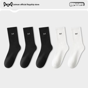 Miiow | Mens Casual Cotton Socks Breathable Sweat Absorbent Mid-Calf Pure Color Short Tube Four Seasons Suitable Mens Leisure Socks