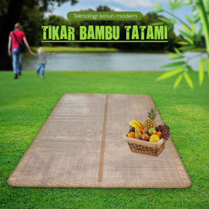 NEW!! COD - Tikar Lipat Bambu / Karpet Rotan Halus Alas Lantai Motif 2 Sisi Premium Ukuran 120x200cm (FREE TAS) - X2C2 / Matras Lantai Besar Pendingin Pelindung Kasur Kamar Tidur Tiker Klasik High Quality